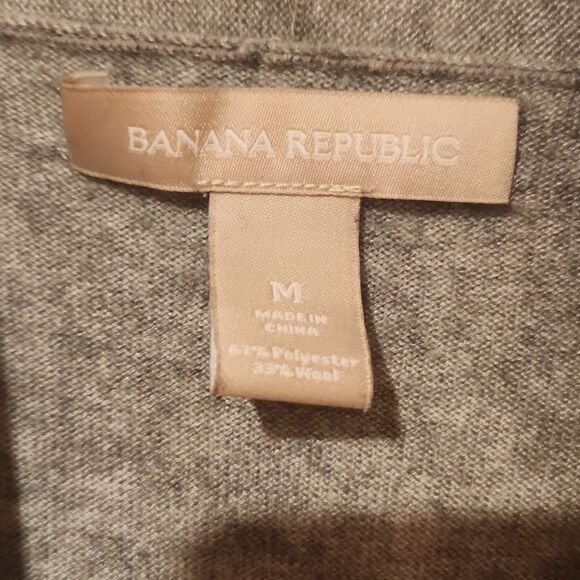 Banana Republic Women's Gray Open Cardigan w/ Pockets Size M - Picture 2 of 7